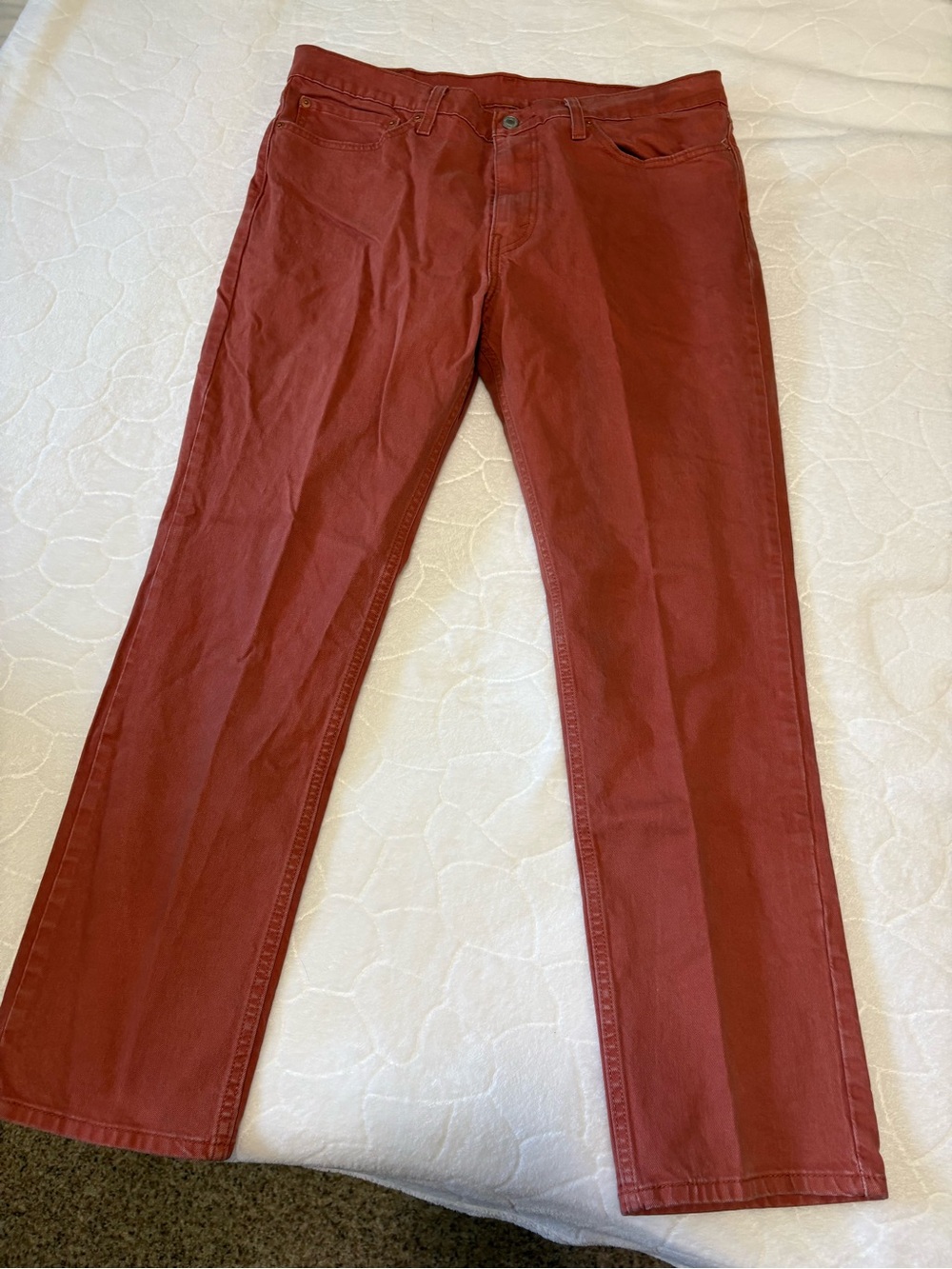 Levi's Men’s Straight Jeans in Brick Red